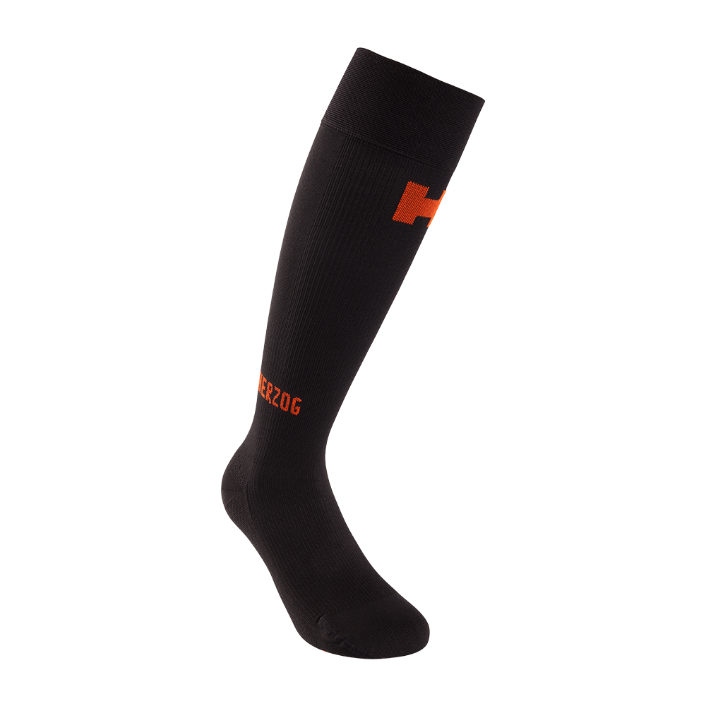 PRO Compressiekousen ZWART-ORANJE