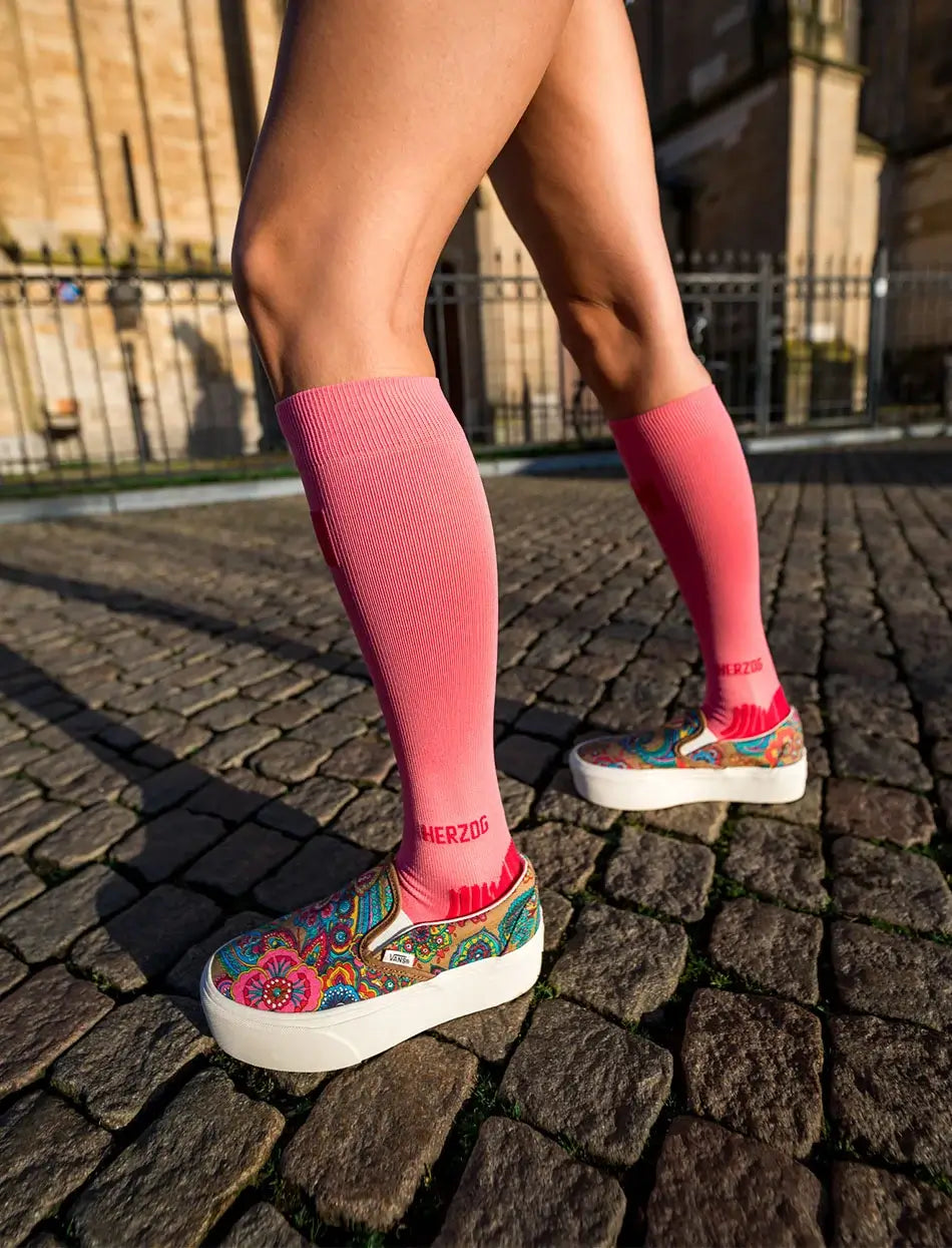 Support Compressiekousen Roze