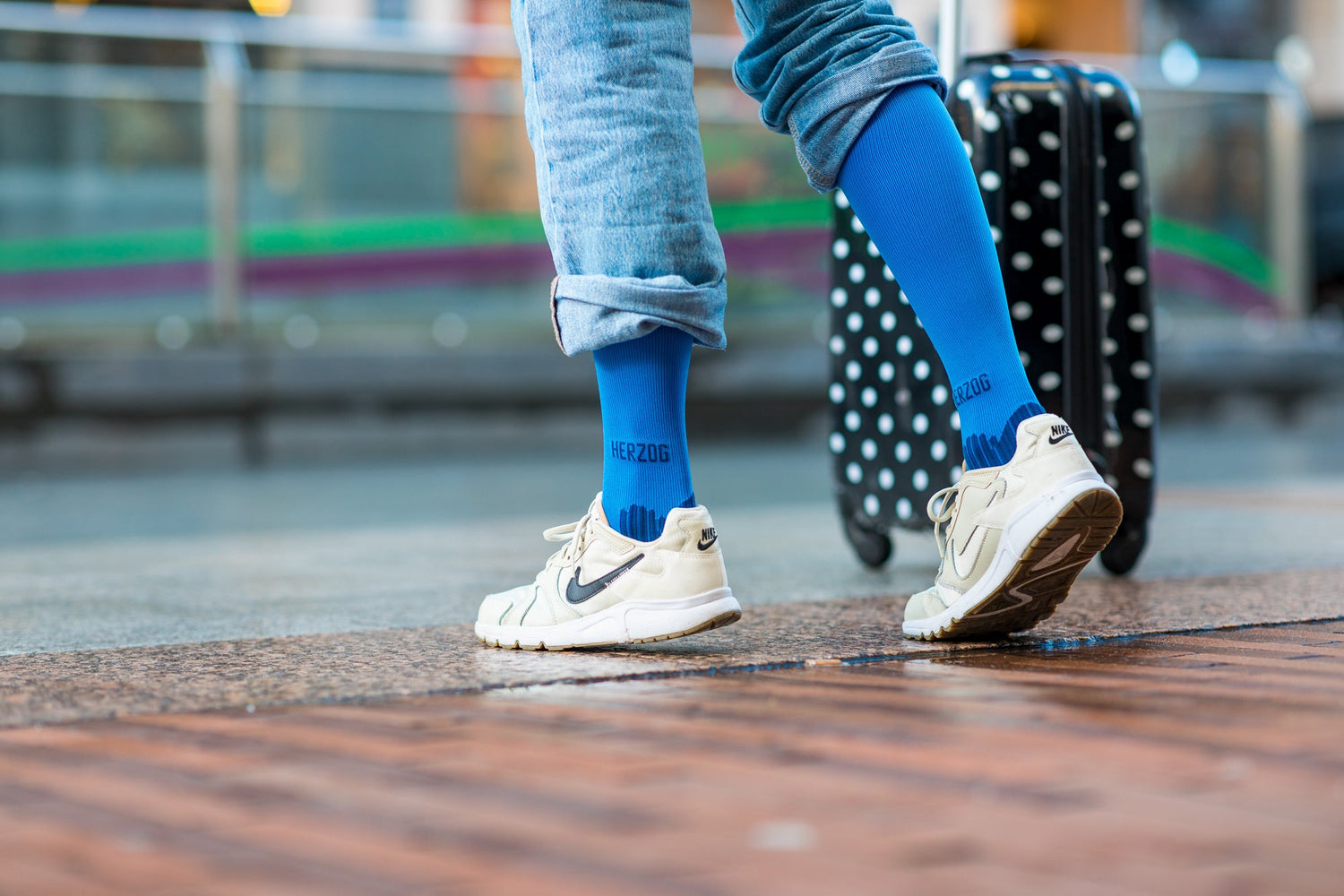 Compressiesokken voor in het vliegtuig
