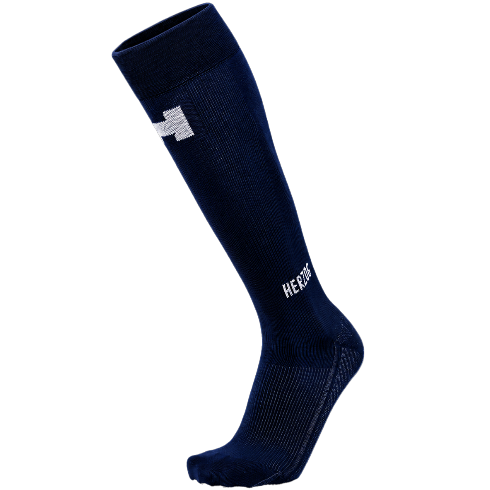 Productfoto van de donkerblauwe PRO kous