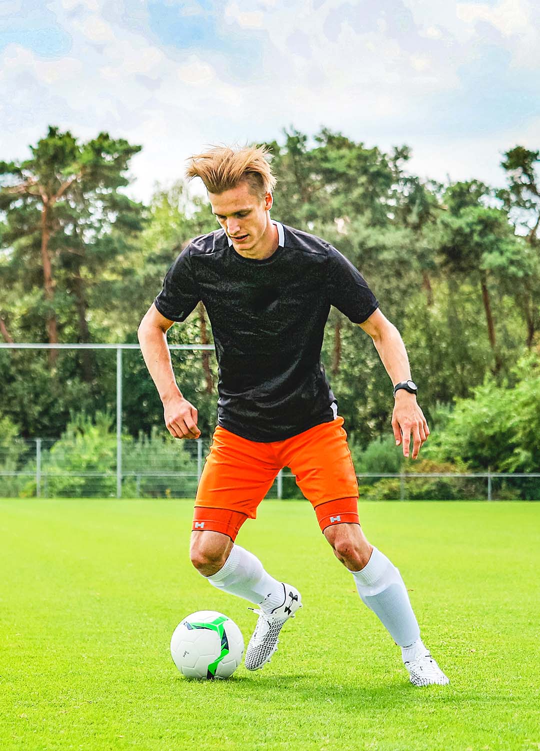 Short de compression PRO Sport orange