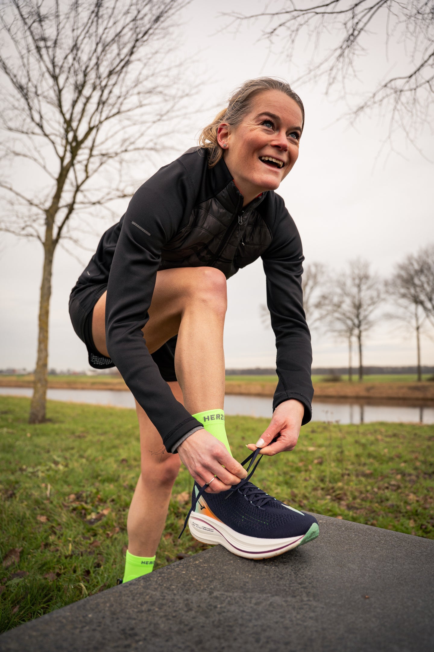 PRO Compressie Enkelsokken Groen