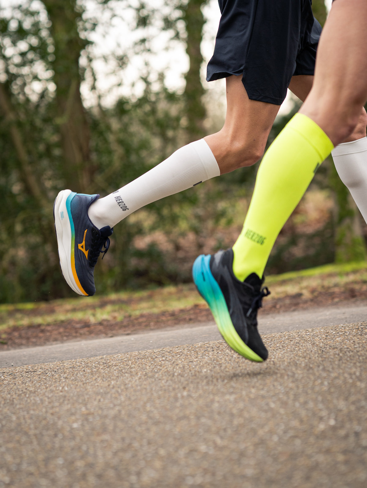 PRO Bas de compression Jaune
