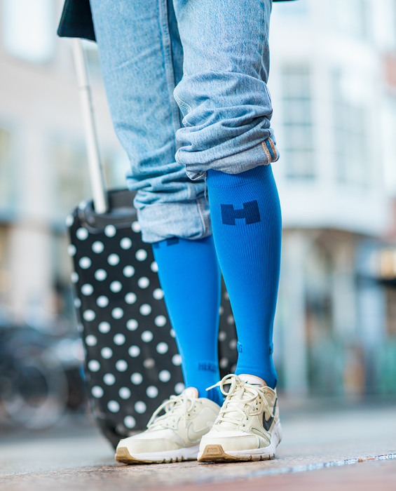 Airplane Compression Sock Blue