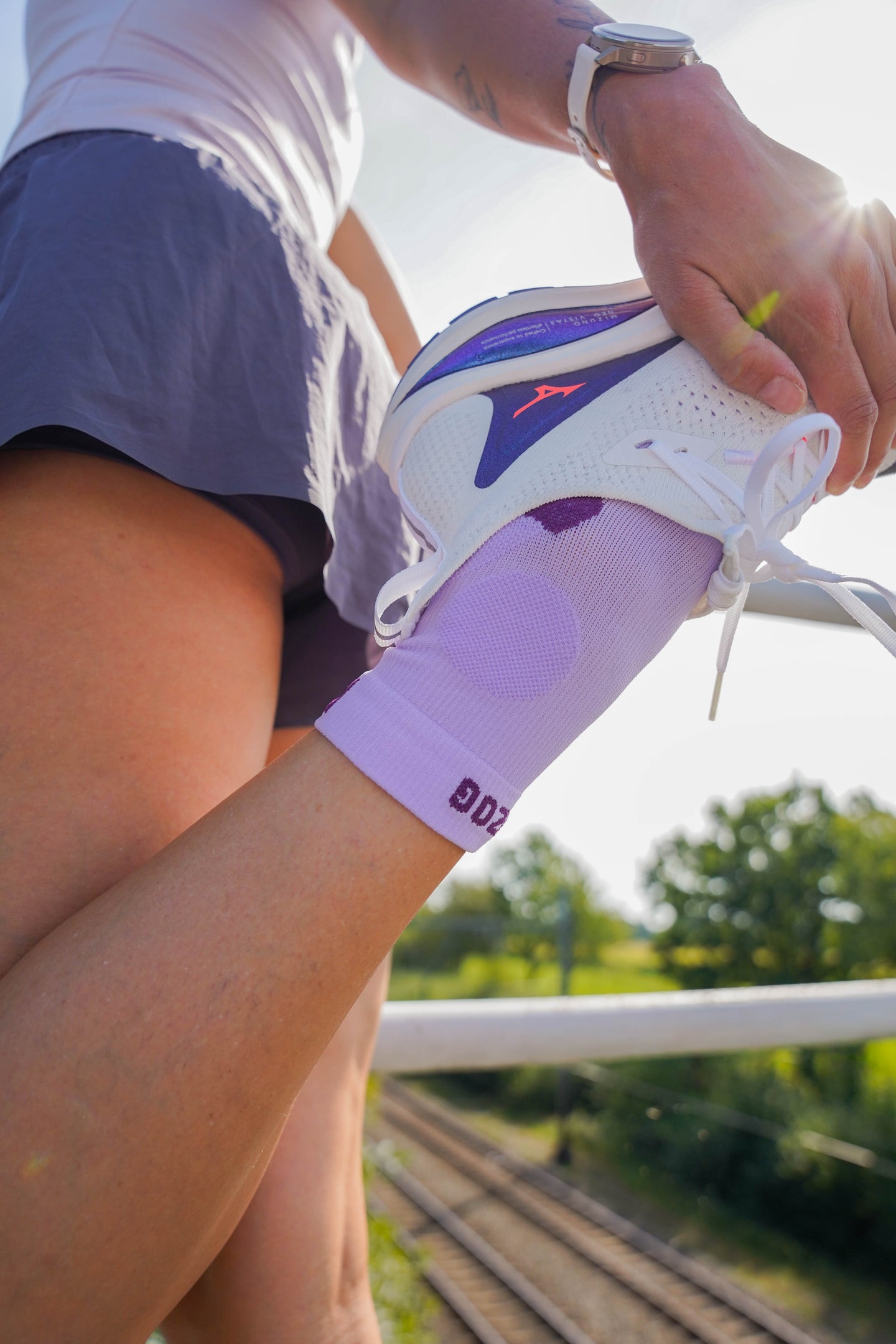 PRO Compression Ankle Socks Lavender