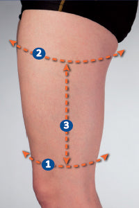 Oberschenkel Support Bandage in Hautfarbe